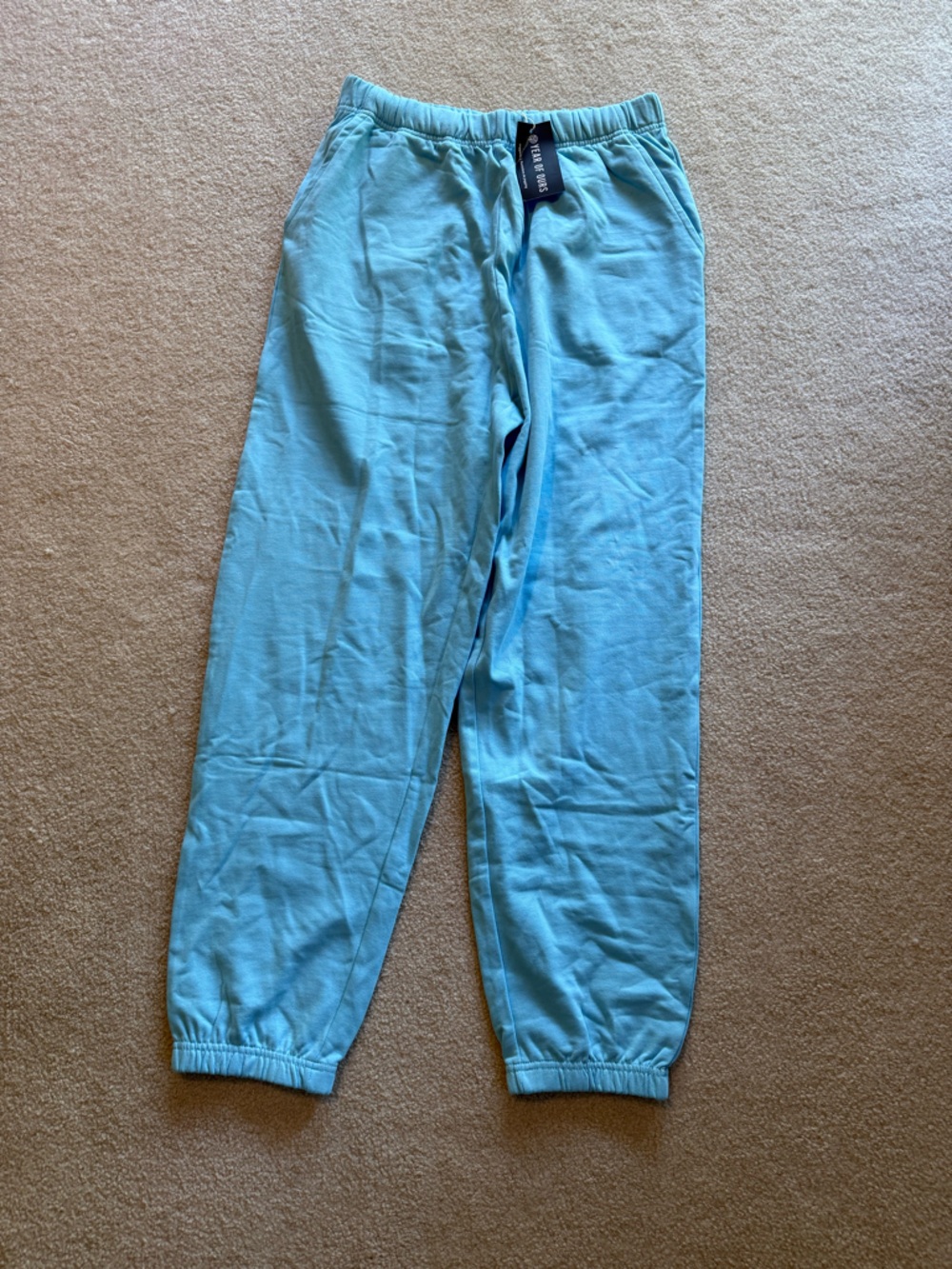 NWT Cotton Year of Ours Light Blue Elastic Waist Jogger Pants - XS/S